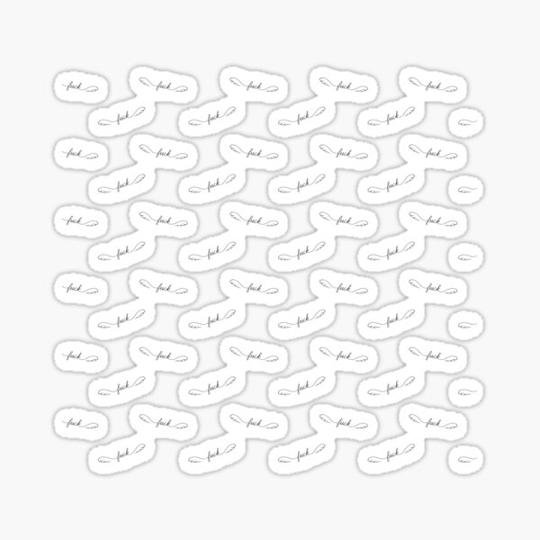 Flying F*ck - White - Pattern Sticker