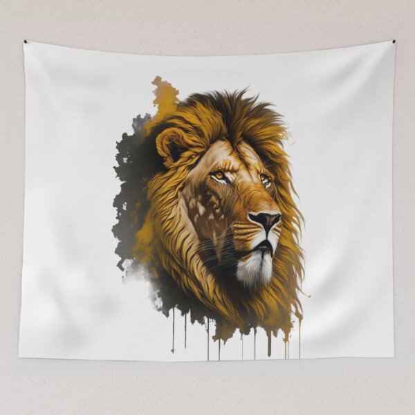 Item preview, Wildlife Canvas Portrait For A Lion designed and sold by WildSpiritPaint.