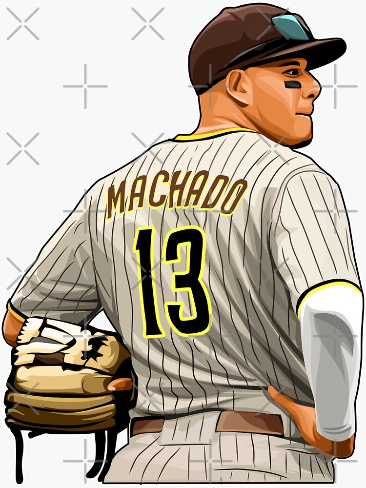 Manny Machado #13 San Diego Padres Signature Jersey Sticker for