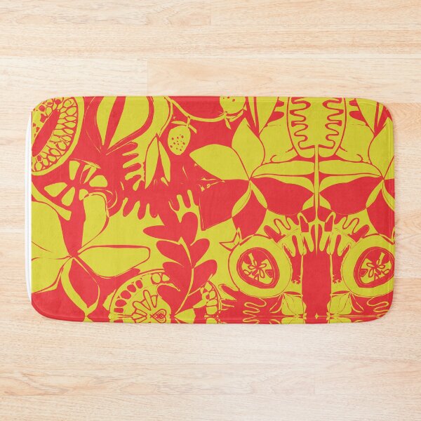 Item preview, Vintage block print -  Royal mustard red designed and sold by KEROMERO.