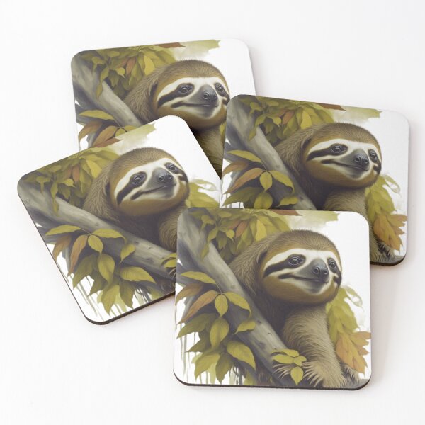 Item preview, Wildlife Canvas Portrait For A Sloth designed and sold by WildSpiritPaint.