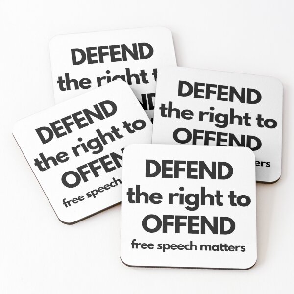 Item preview, Defend the Right to Offend Black Text designed and sold by freethoughtuk.