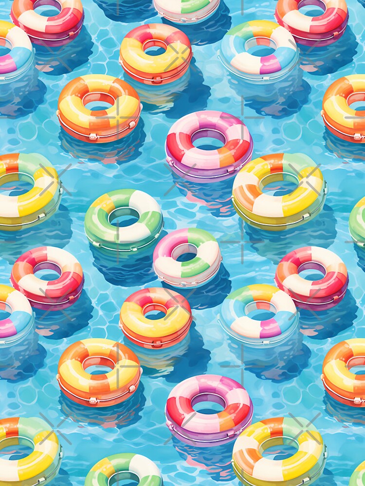Thumbnail 4 of 4, iPhone Case, Watercolour Rubber Rings Seamless Pattern designed and sold by PatternStudios.
