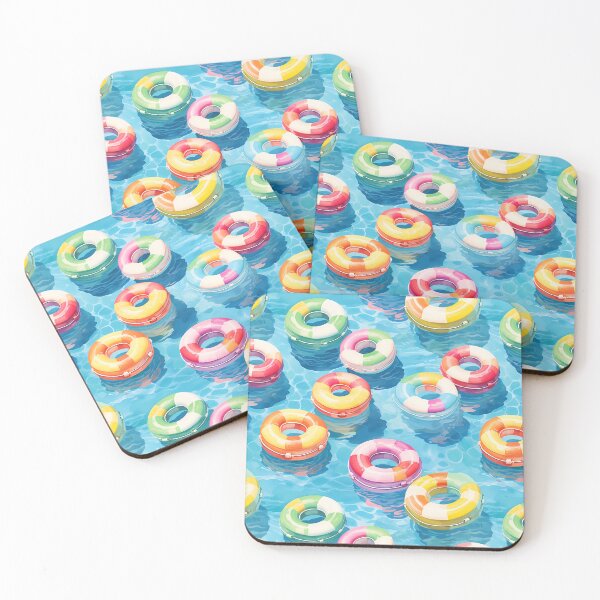 Item preview, Watercolour Rubber Rings Seamless Pattern designed and sold by PatternStudios.