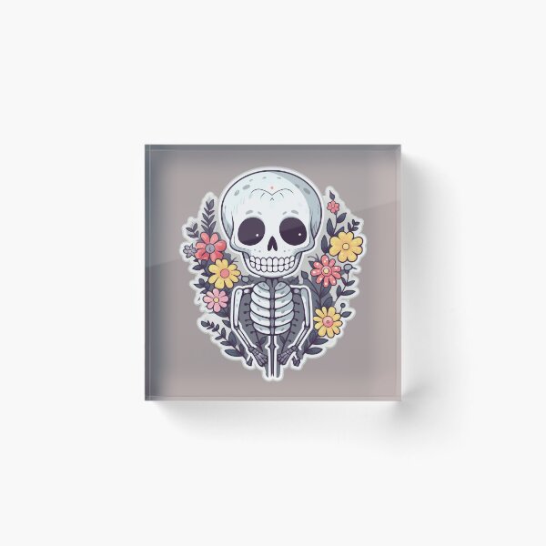 Item preview, Floral skeleton smiling designed and sold by titur.