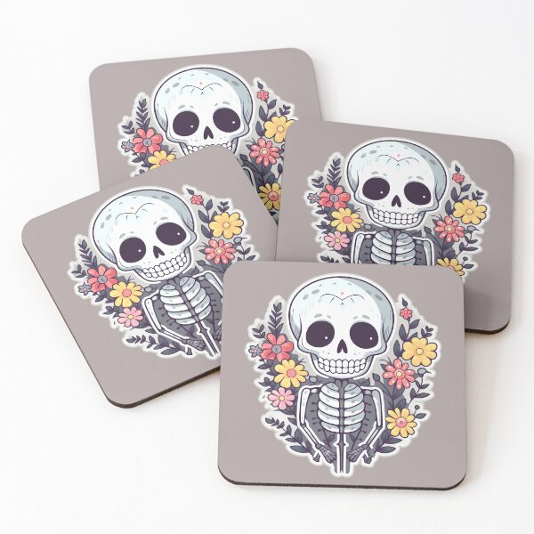 Item preview, Floral skeleton smiling designed and sold by titur.
