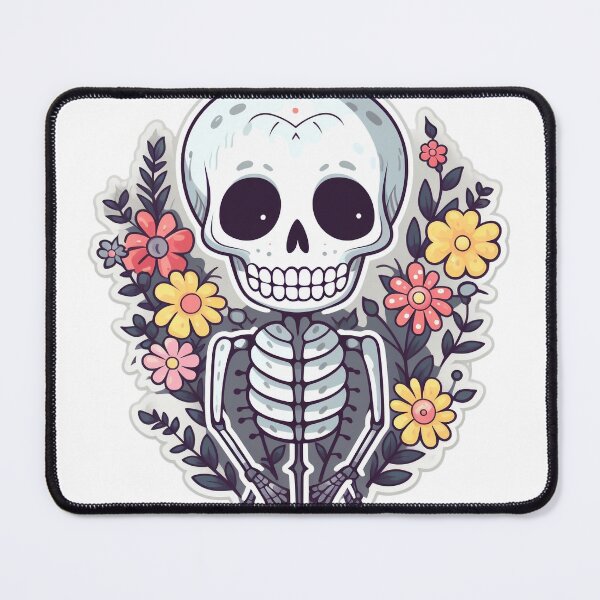 Item preview, Floral skeleton smiling designed and sold by titur.