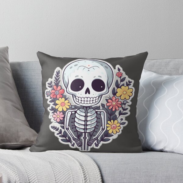 Item preview, Floral skeleton smiling designed and sold by titur.