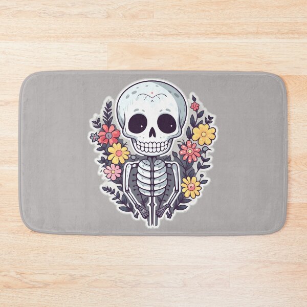 Item preview, Floral skeleton smiling designed and sold by titur.