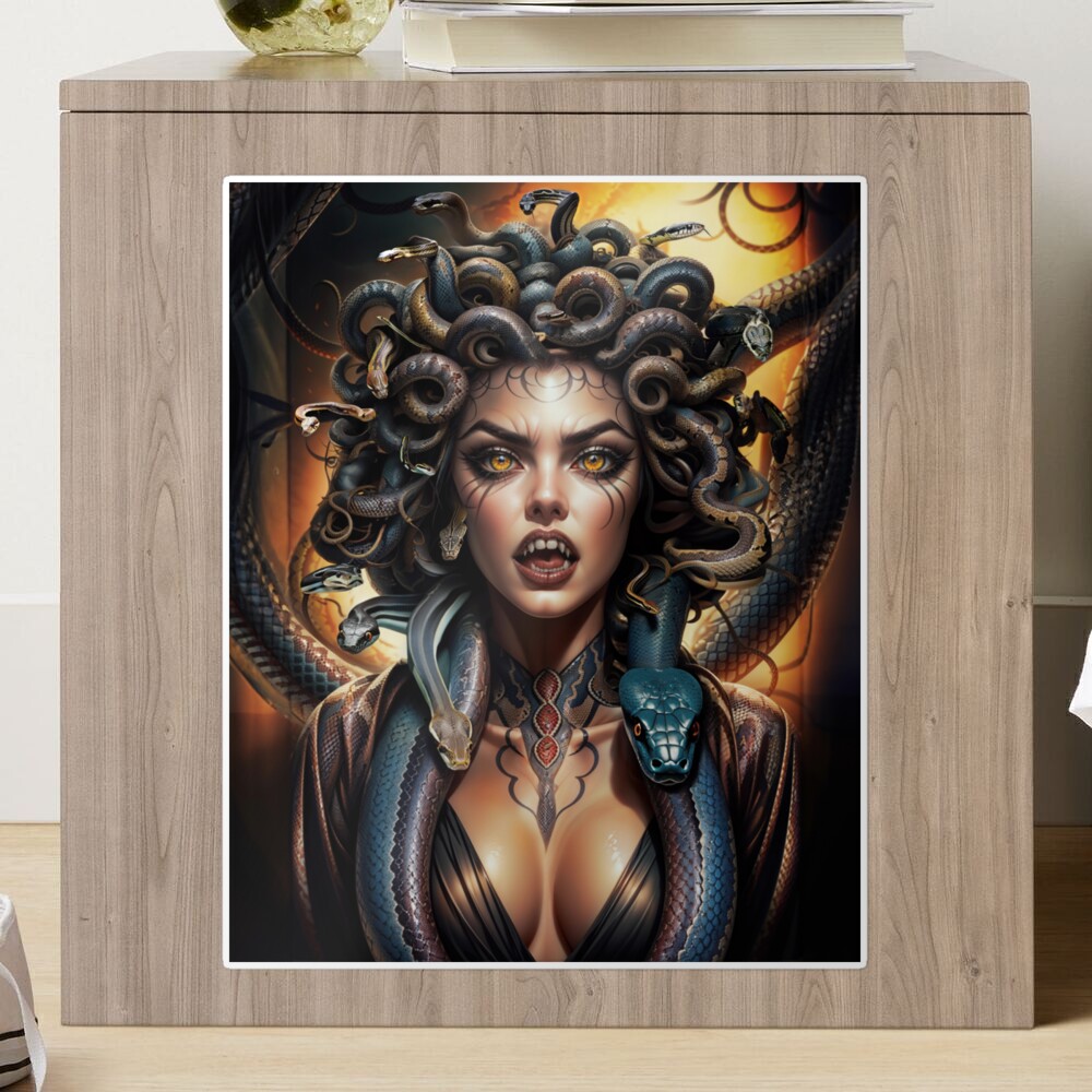  Vinyl Sticker Greek Mythology Woman Medusa Gorgon Mural Decal  Wall Art Decor EH1593 : Handmade Products