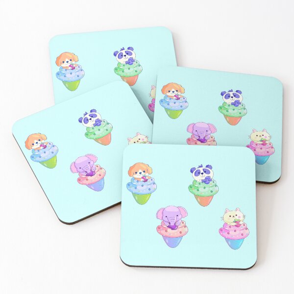 Item preview, Kawaii Ice Cream Animal Sticker Pack designed and sold by mikaylart.