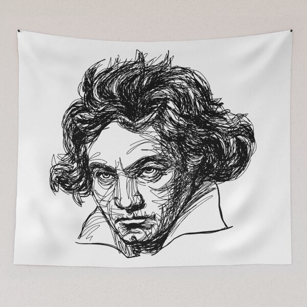Item preview, Ludwig Van Beethoven line drawing designed and sold by fortissimotees.
