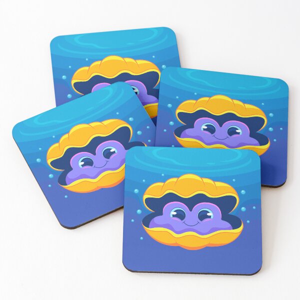 Item preview, Seashell Serenade: Hand-Drawn Cartoon Clam Illustration designed and sold by hjian8219.