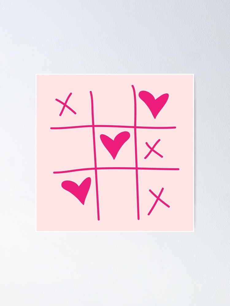 “Tic tac toe hearts” Poster for Sale by dyzagraphic | Redbubble