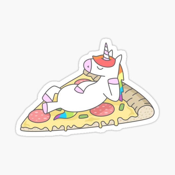 Unicorn Pizza Sticker
