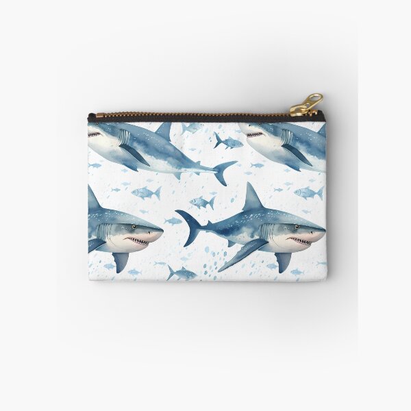 Item preview, Watercolour Sharks Seamless Pattern designed and sold by PatternStudios.