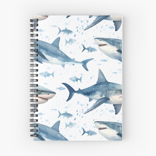 Item preview, Watercolour Sharks Seamless Pattern designed and sold by PatternStudios.