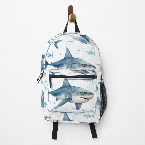Item preview, Watercolour Sharks Seamless Pattern designed and sold by PatternStudios.