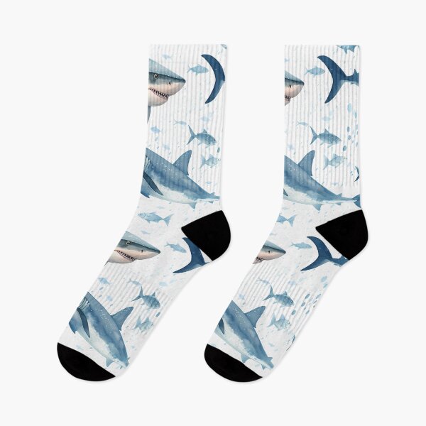 Item preview, Watercolour Sharks Seamless Pattern designed and sold by PatternStudios.