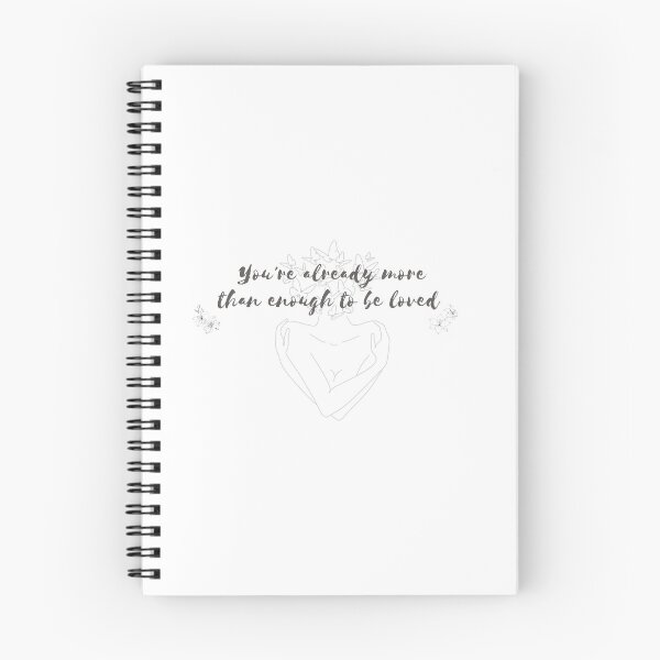 Item preview, You're already more than enough to be loved BTS People Pt.2 Lyrics Minimalist Black Print Suga D-Day AgustD Min Yoongi Bangtan Army Cute Quote Trending Gift Aesthetic designed and sold by Winterlock.