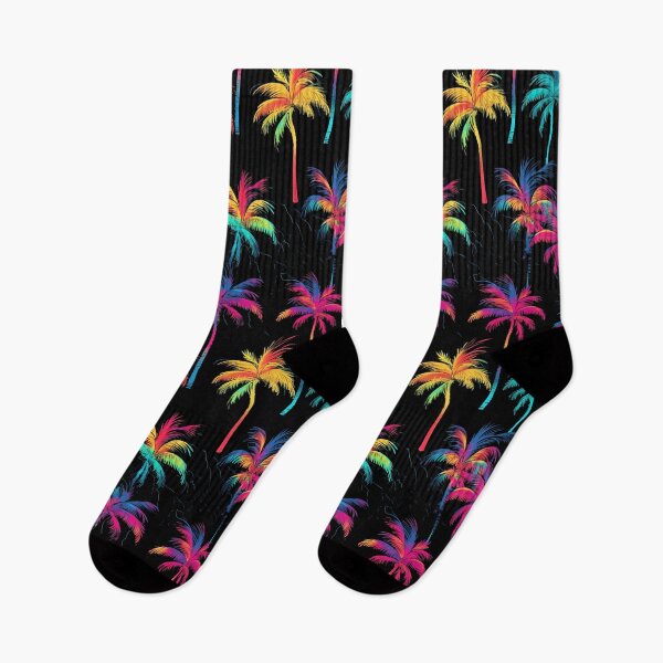 Item preview, Watercolour Neon Palm Trees Seamless Pattern designed and sold by PatternStudios.