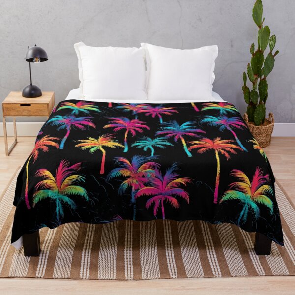 Item preview, Watercolour Neon Palm Trees Seamless Pattern designed and sold by PatternStudios.