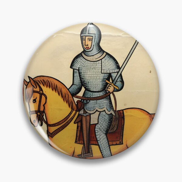 Item preview, Medieval Knight on Horseback - Romanesque Style designed and sold by UrsaStick.