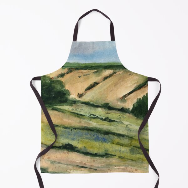 Item preview, Landscape of Fields - Watercolor Painting designed and sold by Pattokarts.