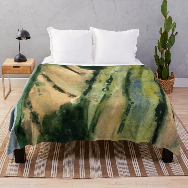 Item preview, Landscape of Fields - Watercolor Painting designed and sold by Pattokarts.