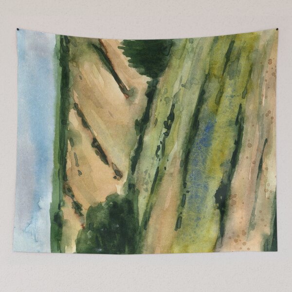 Item preview, Landscape of Fields - Watercolor Painting designed and sold by Pattokarts.