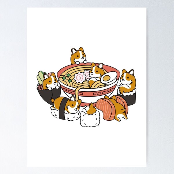 Item preview, Corgi Ramen designed and sold by amberliepiterso.