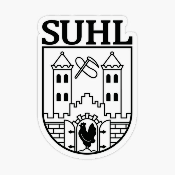 Suhl Coat of Arms (white) Sticker by VEB Ostladen