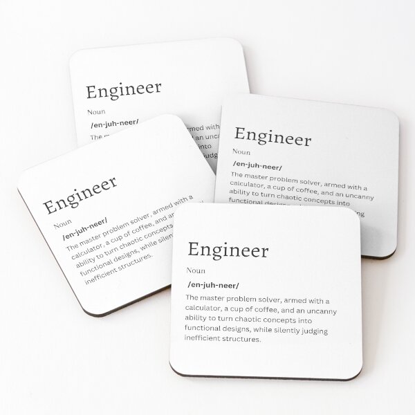 Item preview, Engineer Definition Sticker | Engineering Gift for Tech Enthusiasts designed and sold by FunDifference.