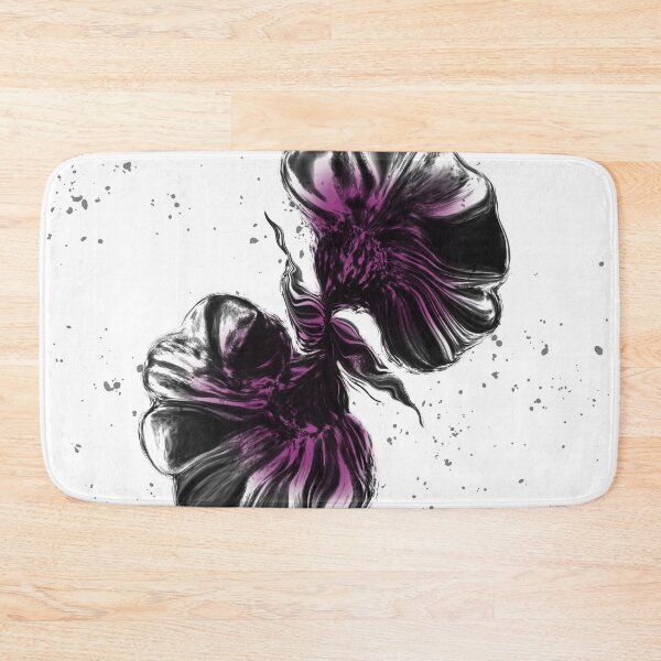 Item preview, Fantasy Flowers digital artwork in Purple, Black, and White  designed and sold by LAEC-Shop.