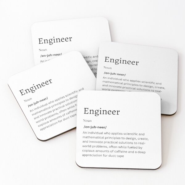 Item preview, Engineer Definition Sticker | Engineering Gift for Tech Enthusiasts designed and sold by FunDifference.