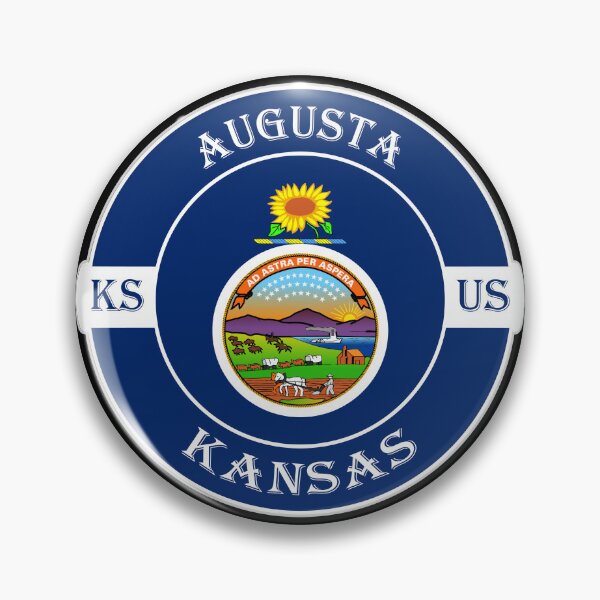 Item preview, Augusta Kansas Flag USA Seal Stamp Badge Travel Souvenir designed and sold by TeeHome.