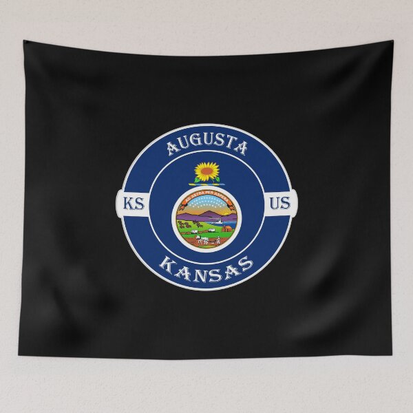 Item preview, Augusta Kansas Flag USA Seal Stamp Badge Travel Souvenir designed and sold by TeeHome.