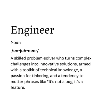 Artwork thumbnail, Engineer Definition Sticker | Engineering Gift  by FunDifference