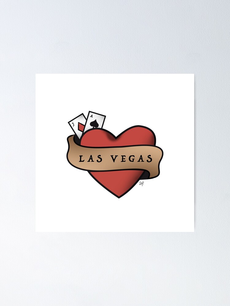 I love Las Vegas' tattoo Poster for Sale by WHAAATstudio