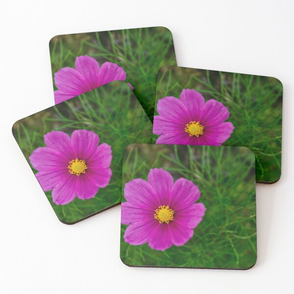 Item preview, Delicate beauty: The pink Cosmea on a green background designed and sold by Patricia Piotrak.