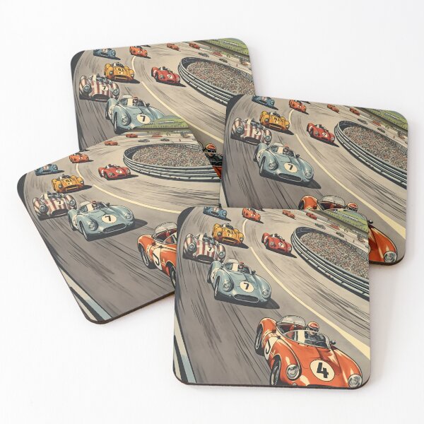 Item preview, Retro Speed - Vintage Pop Art Racing Cars Poster designed and sold by UrsaStick.