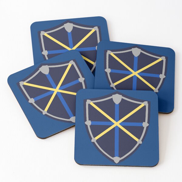 Item preview, Stylish Dark Blue Shield with Cross Patterns designed and sold by Biskit222.