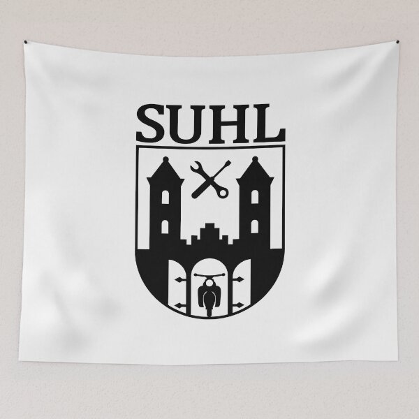 Item preview, Suhl Coat of Arms with Simson Star / Sparrowhawk / Hawk (black) designed and sold by VEB Ostladen.