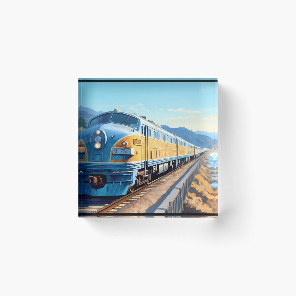 Item preview, Beautiful Train Along the Lakeside: A Journey of Scenic Splendor designed and sold by SingularityGeek.