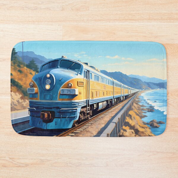 Item preview, Beautiful Train Along the Lakeside: A Journey of Scenic Splendor designed and sold by SingularityGeek.