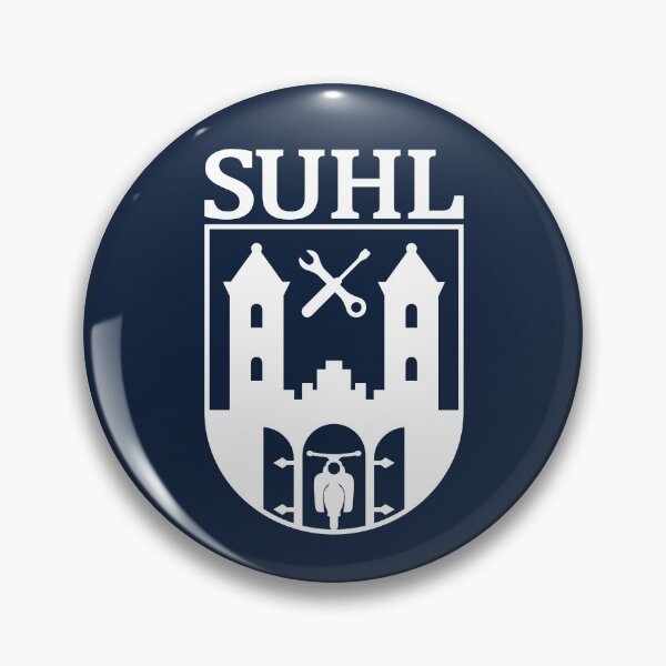 Item preview, Suhl Coat of Arms with Simson Star / Sparrowhawk / Hawk (white) designed and sold by VEB Ostladen.