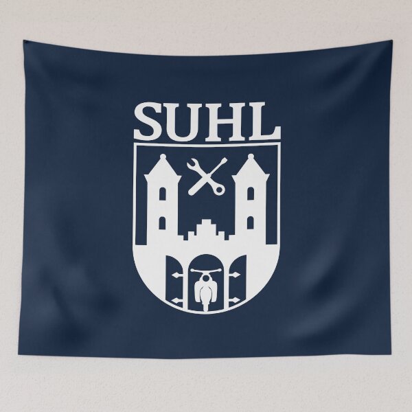 Item preview, Suhl Coat of Arms with Simson Star / Sparrowhawk / Hawk (white) designed and sold by VEB Ostladen.