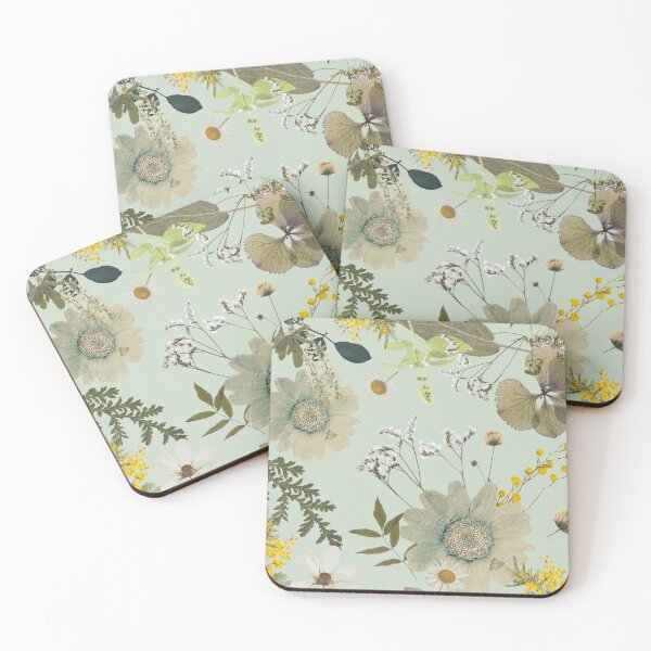 Item preview, Gentle Avocado Green Dried Floral Pattern designed and sold by Uranuxky.