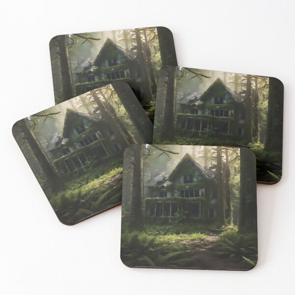 Item preview, Eerie Abandonment - Forest House Poster designed and sold by UrsaStick.