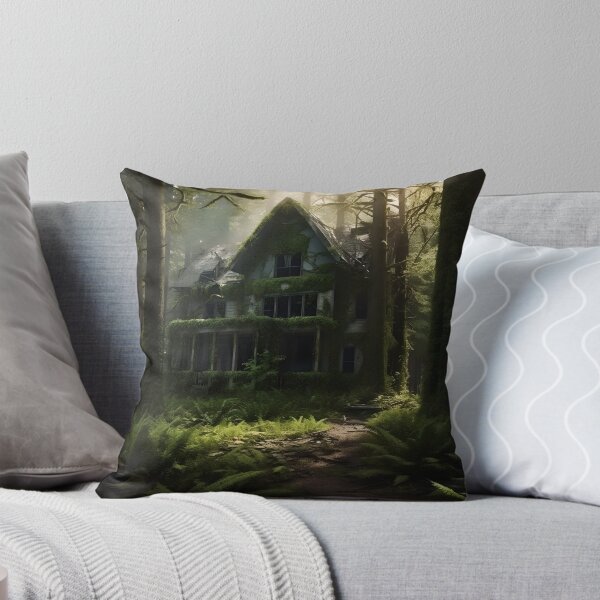 Item preview, Eerie Abandonment - Forest House Poster designed and sold by UrsaStick.